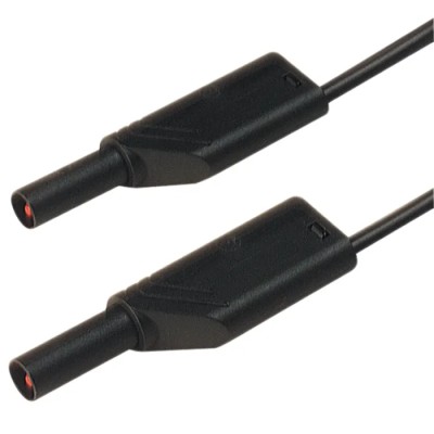 Hirschmann Test & Measurement Connector Test Lead 16A, 1000V AC/DC, Black, 500 mm Lead Length 934168100