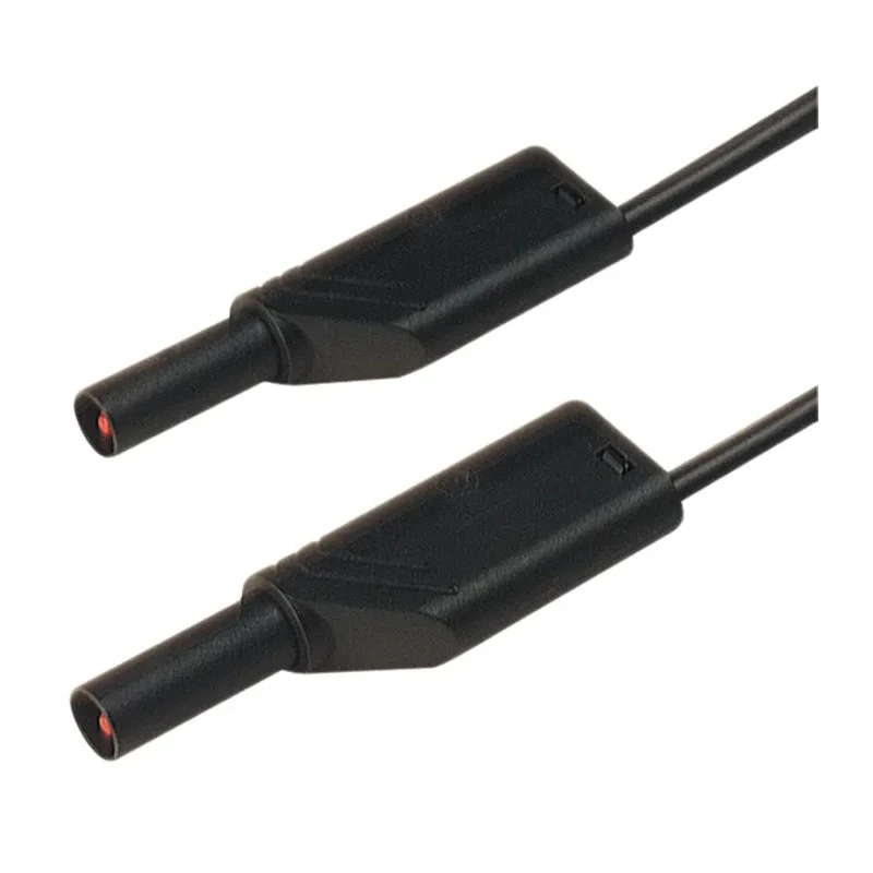 Hirschmann Test & Measurement Connector Test Lead 16A, 1000V AC/DC, Black, 500 mm Lead Length 934168100