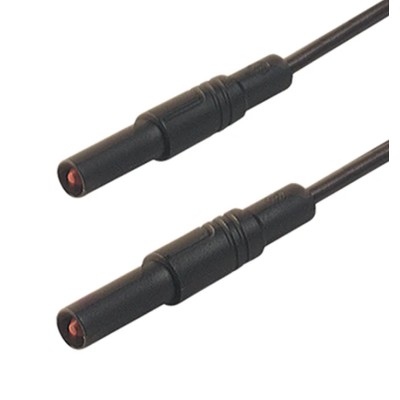 Hirschmann Test & Measurement Connector Test Lead 16A, 1000 V AC/DC, Black, 1 m Lead Length 934174100