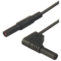 Hirschmann Test & Measurement Connector Test Lead 16A, 1000 V AC/DC, Black, 1 m Lead Length 934182100