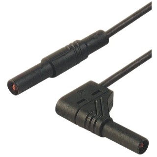 Hirschmann Test & Measurement Connector Test Lead 16A, 1000 V AC/DC, Black, 1 m Lead Length 934182100