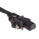 RS PRO IEC C17 to NEMA 1-15 Power Cord 2m Black PVC Jacket 125V 7A 901-0762