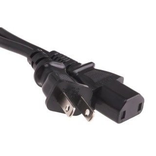 RS PRO IEC C17 to NEMA 1-15 Power Cord 2m Black PVC Jacket 125V 7A 901-0762