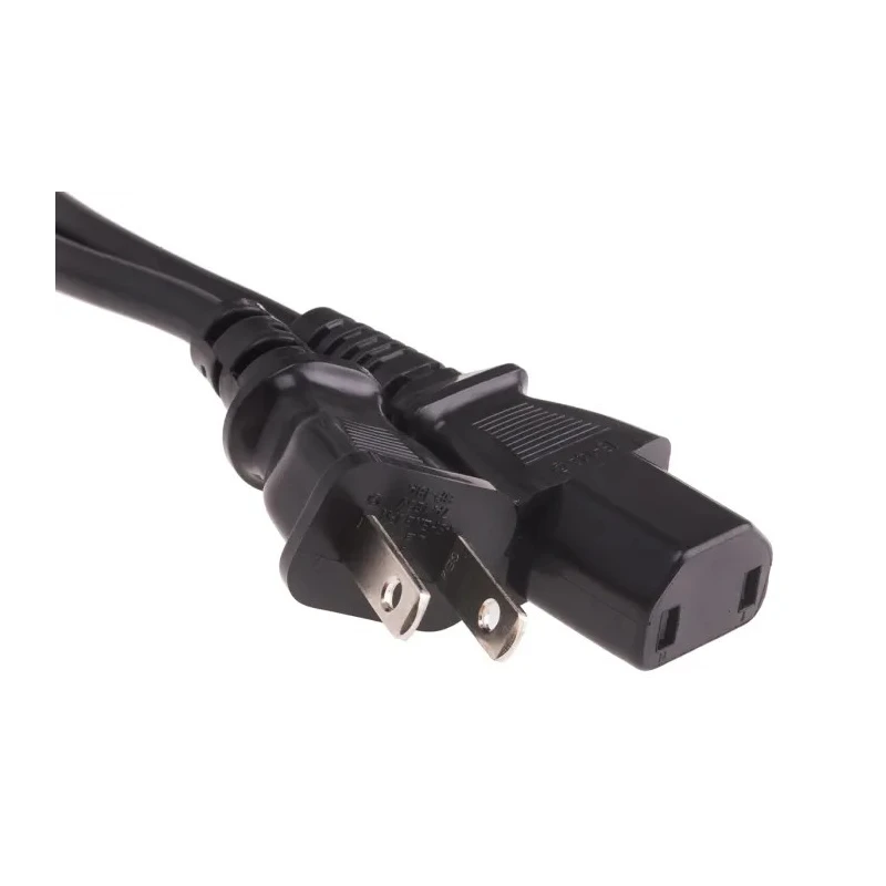 RS PRO IEC C17 to NEMA 1-15 Power Cord 2m Black PVC Jacket 125V 7A 901-0762