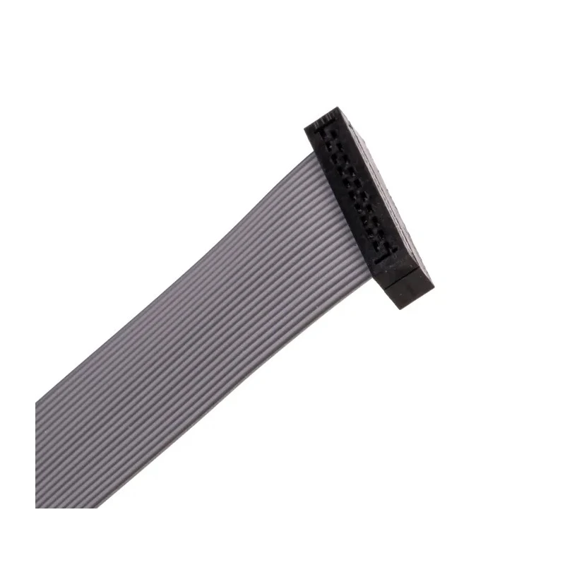Samtec Flat Ribbon IDC Socket Cable Assembly, Grey PVC Jacket, 150 mm Length, TCSD-10-D-06.00-01-N