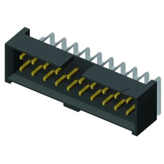 Samtec STMM Series Right Angle Through Hole PCB Header 34 Contacts 2 mm Pitch 2 Row Shrouded STMM-117-02-L-D-RA