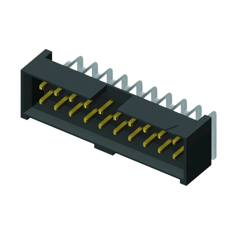 Samtec STMM Series Right Angle Through Hole PCB Header 34 Contacts 2 mm Pitch 2 Row Shrouded STMM-117-02-L-D-RA