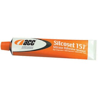 Acc Silicones Silcoset 151 White High-Temperature Silicone Sealant Liquid 75 ml Tube 740010635