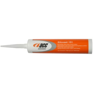 Acc Silicones High-Temperature White Silicone Sealant Liquid 310 ml Cartridge 740010650