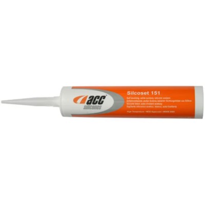 Acc Silicones High-Temperature White Silicone Sealant Liquid 310 ml Cartridge 740010650
