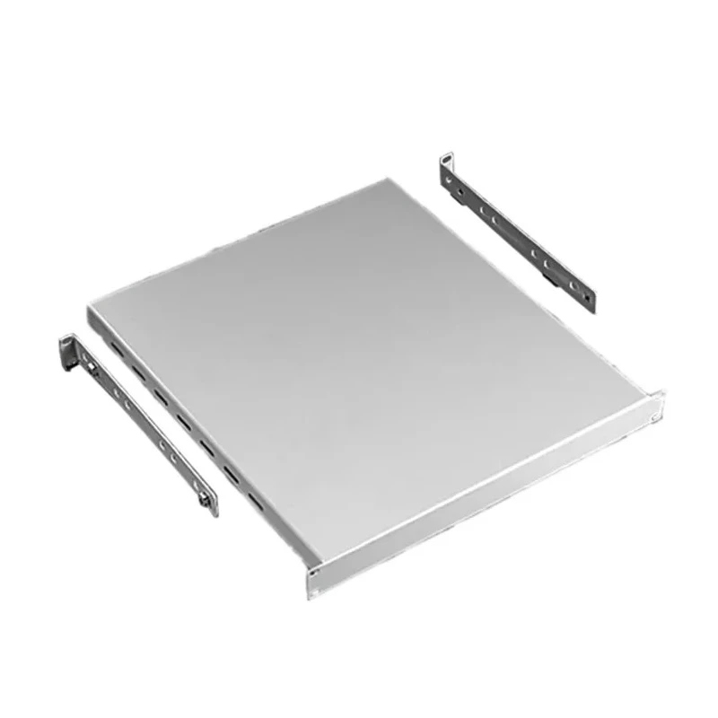 nVent HOFFMAN Black Powder Coated Stainless Steel Server Rack Tray, 1U, 68kg Load, 440mm Width x 500mm Depth x P19VSH68B