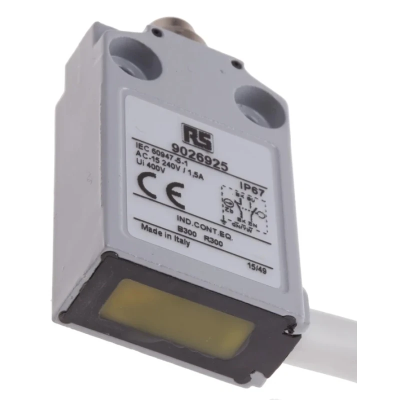 RS PRO Plunger Limit Switch, 1 NO/1 NC, Die Cast Zinc Housing, 240V AC, 5A, IP67 IP67