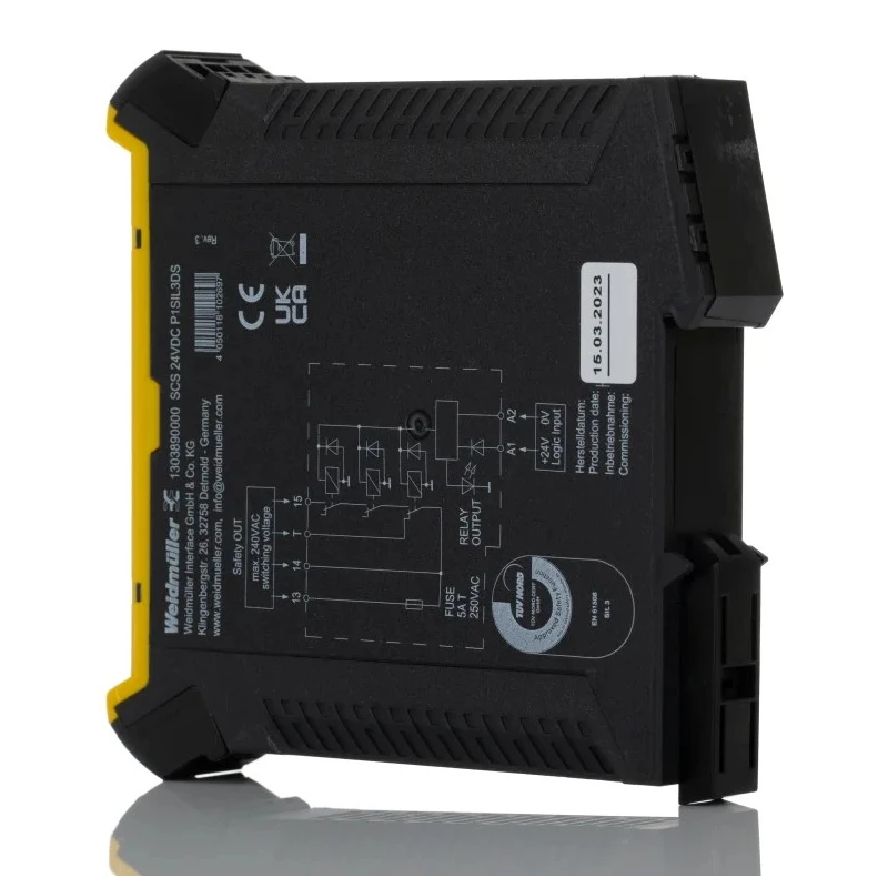 Weidmüller Safety Relay, 24V DC Coil Voltage, 8A Contact Current, IP20, Screw Terminal, 1303890000