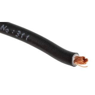 RS PRO Black 2.5 mm² Hook Up Wire, 14 AWG, 45/0.25 mm Core Strands, 100 m Length, Polyvinyl Chloride Sheath 902-8408