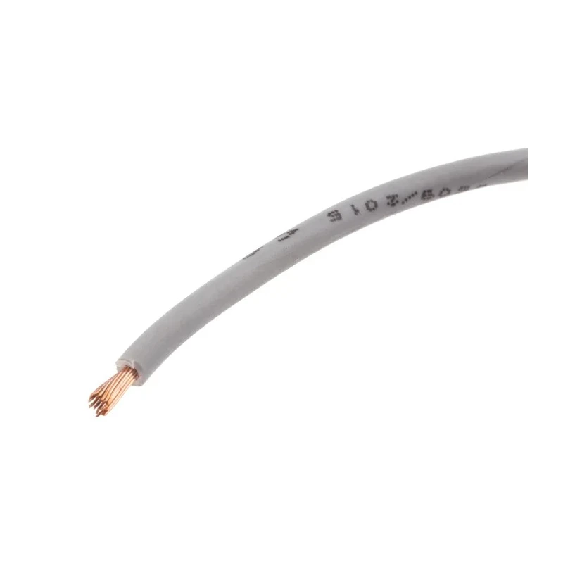 RS PRO Grey 1.5 mm² Hook Up Wire, 16 AWG, 27/0.25 mm Strands, 100 m Length, Polyvinyl Chloride H07V-K 902-8404