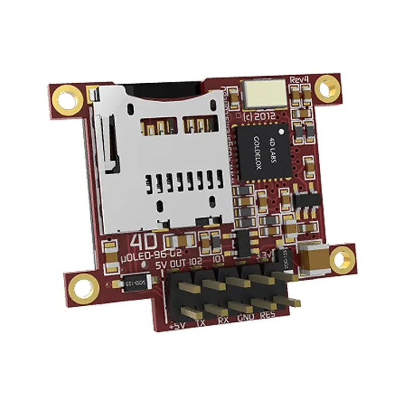 4D Systems 0.96 in Passive Matrix White OLED Display Starter Kit 96 x 64 Pixel Matrix Serial SK-96G2