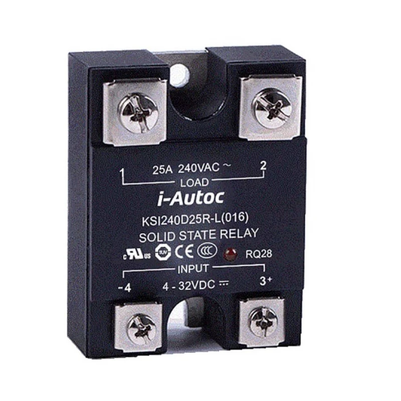 i-Autoc KSI Series Solid State Relay 25A Load, Panel Mount, 280V AC Load, 32V DC Control KSI240D25-L(068)