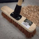 Cottam Broom Brown With Natural Coco Bristles Push Broom for Indoor and Outdoor Areas 903-3478
