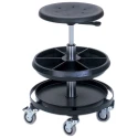 Bott 3 Tread Polyurethane Mobile Stool 770mm Platform Height, Black 88601002