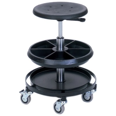 Bott 3 Tread Polyurethane Mobile Stool 770mm Platform Height, Black 88601002