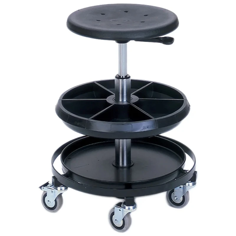 Bott 3 Tread Polyurethane Mobile Stool 770mm Platform Height, Black 88601002