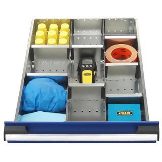 Bott Front-to-Back Divider Set for Use with 100 mm Drawer, 525 W x 650 D Cubio Cabinet 43020716.51