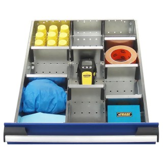 Bott Front-to-Back Divider Set for use with 525 W x 650 D Cubio Cabinet, 100 mm Drawer 43020715.51