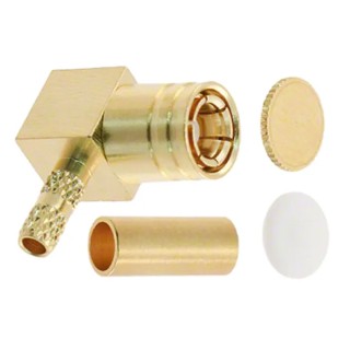Molex 73404 Series Coaxial Connector Cable Male SMB, 75 Ω Impedance, Right Angle Body Crimp 73404-3000