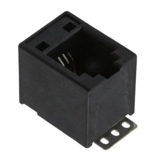 Molex RJ11 Connector Female Surface Mount Cat3 Unshielded Vertical 2 Port 4 Way 
