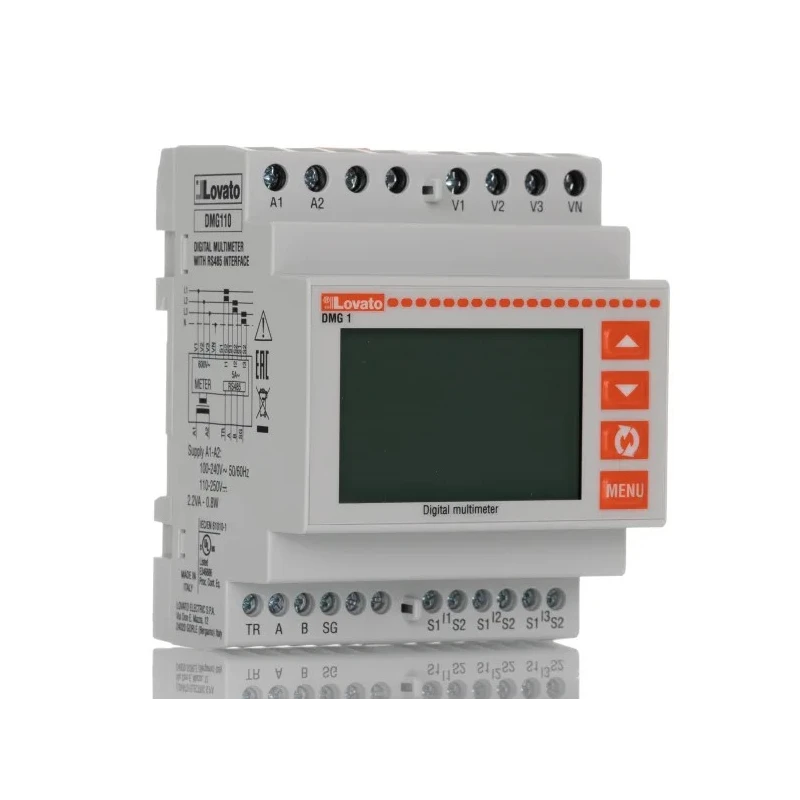 Lovato Electric 3 Phase Electronic LCD Digital Panel Multifunction Meter DMG110