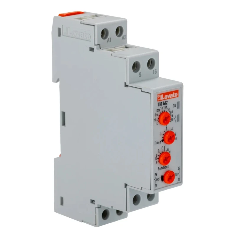 RS PRO DIN Rail Timer Relay, Multifunction, 3-Contact, 12 to 240 V AC/DC, 0.1 s to 10 Days, Screw Terminal, TM Series TMM2