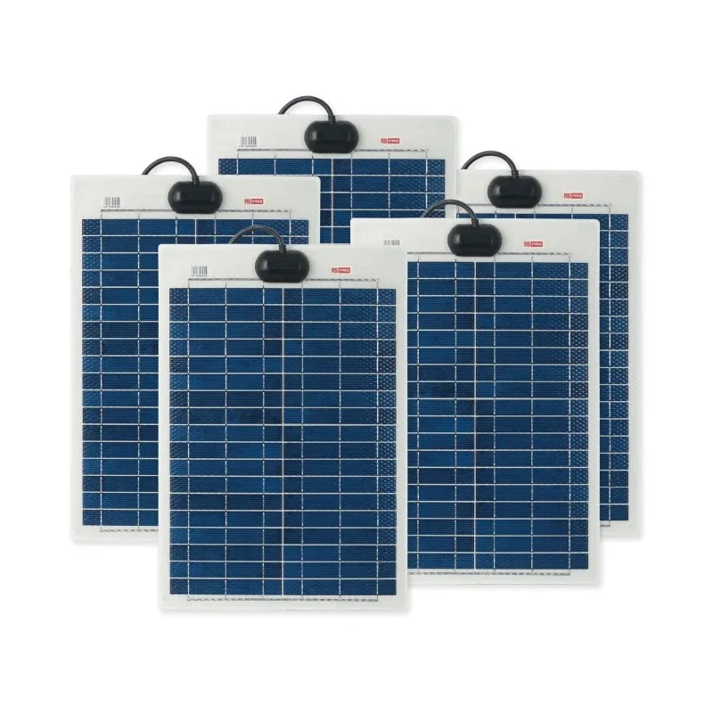 RS PRO Solar Panel Polycrystalline 20 W 21.6V Peak Power Surface Mount 505x345x3 mm 904-6153