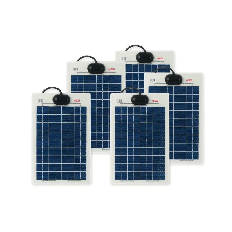 RS PRO Surface 10 W Polycrystalline Cable Solar Panel 21.6V Open Circuit Voltage 17% Efficiency 390x250x3mm 904-6159