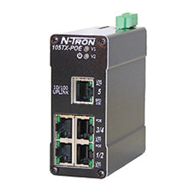 N-Tron 5 Port Unmanaged Ethernet Switch 44V DC 50V DC 57V DC Output 600mA 10000Mbps 105TX-POE