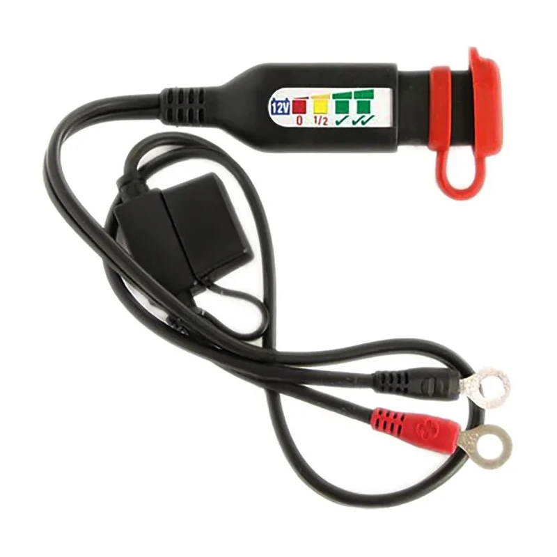 TecMate 12V Lead Acid Battery Tester with LED Charge Monitor and SAE Charge Port O124