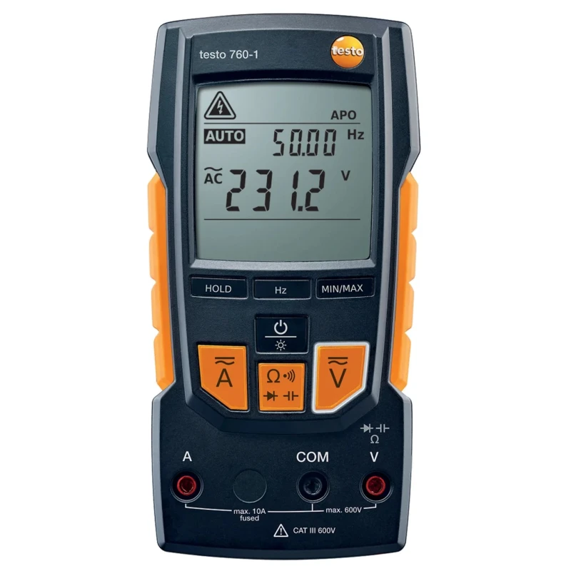 Testo Handheld Digital Multimeter 100mΩ Resistance Resolution 600V DC Maximum Voltage 0590 7601