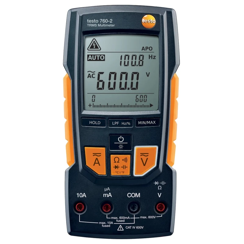 Testo Handheld Digital Multimeter 760-2 True RMS 10mΩ Resistance Resolution 600V DC 0590 7602