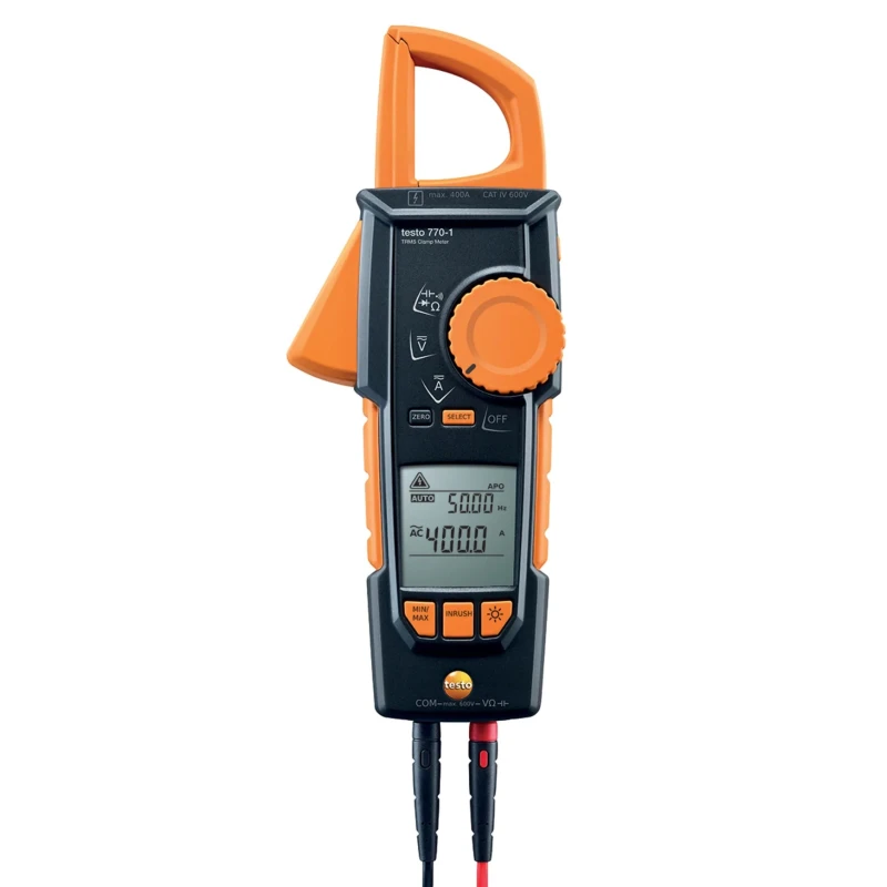 Testo AC/DC Clamp Meter 400 A dc, 400 A ac, 600 V dc, 600 V ac CAT III, CAT IV 0590 7701
