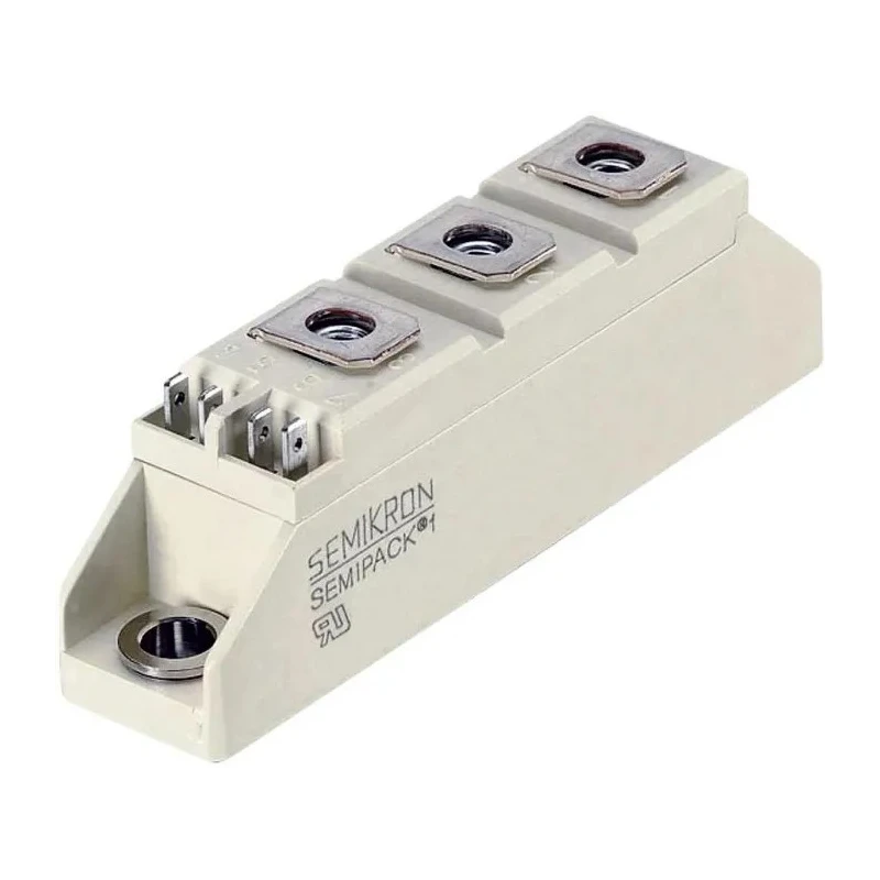 Semikron Danfoss Dual Thyristor Module 1600 V, 100 A, 150 mA Gate Trigger, 2.5 kA Surge Current, 1.35 V Peak SKKT 92/16 E