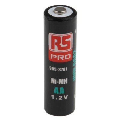 RS PRO Rechargeable AA Nickel Metal Hydride Battery 1.2 V 2 Ah Pack of 8 905-3781