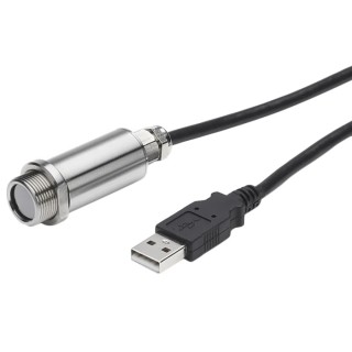 Calex Infrared Temperature Sensor 1.45 m, -20 °C to 1000 °C, Screw Mount, 18mm Diameter, USB Interface PMU201