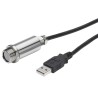 Calex Infrared Temperature Sensor 1.45 m, -20 °C to 1000 °C, Screw Mount, 18mm Diameter, USB Interface PMU201