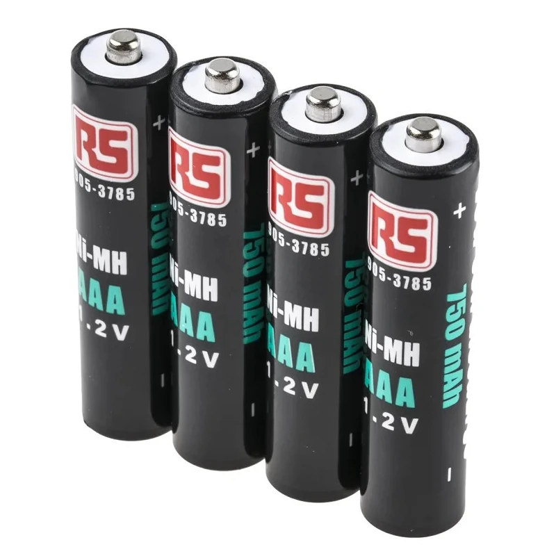 RS PRO Nickel Metal Hydride Rechargeable AAA Battery, 750 mAh, 1.2 V 905-3785