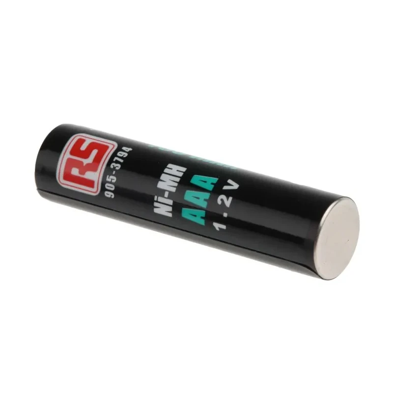 RS PRO Nickel Metal Hydride Rechargeable AAA Battery 1.2 V 750 mAh 44.5 x 10.5 mm 12.5 g 905-3794