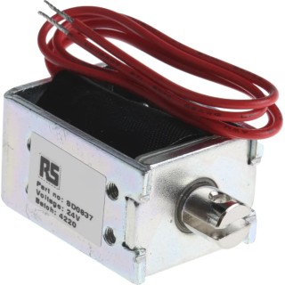 Solentec Limited Linear Solenoid Pull Action 24V dc 5W 10mm Stroke 37x20x26 mm SD0837