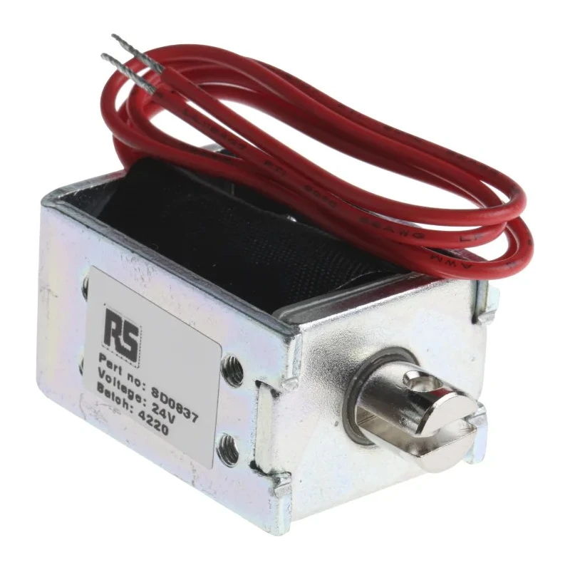 Solentec Limited Linear Solenoid Pull Action 24V dc 5W 10mm Stroke 37x20x26 mm SD0837