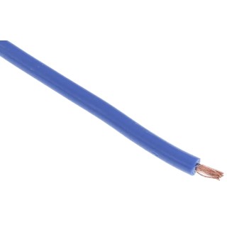 RS PRO Dark Blue 1 mm² 18 AWG 32/0.2 mm Core Strands Polyvinyl Chloride Hook Up Wire 906-2707