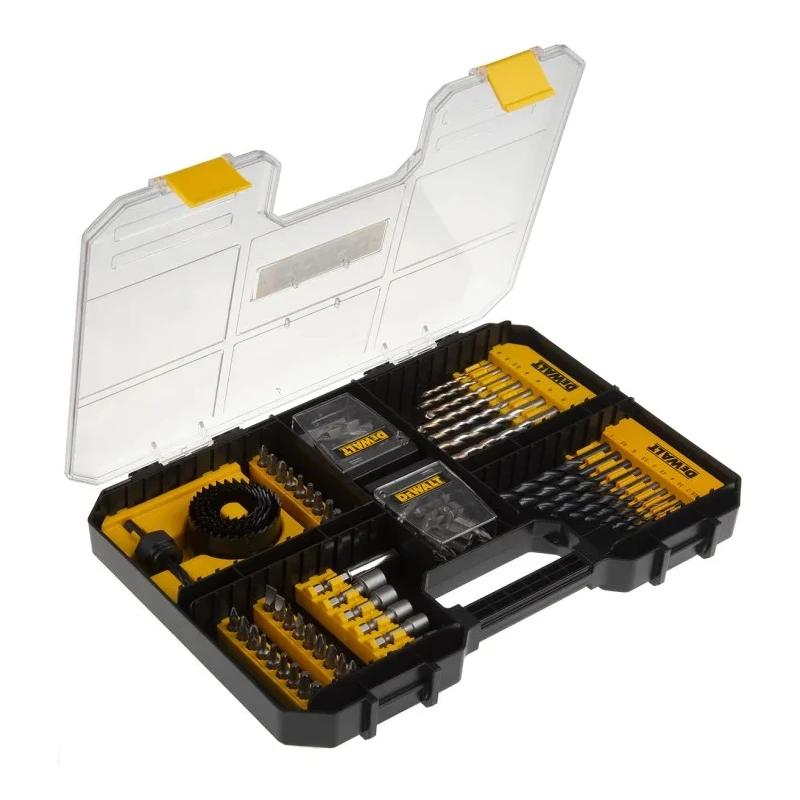 DeWALT 100-Piece High-Speed Steel Multi-Material Twist Drill and Screwdriver Bit Set, 1.5 mm Min to 10 mm Max DT71569-QZ
