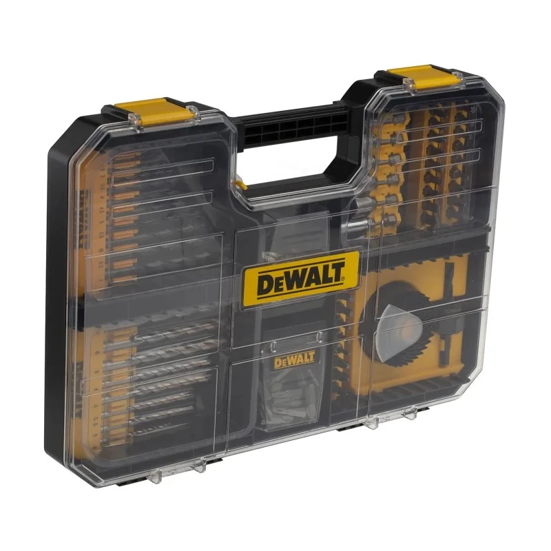 DeWALT 100-Piece High-Speed Steel Multi-Material Twist Drill and Screwdriver Bit Set, 1.5 mm Min to 10 mm Max DT71569-QZ
