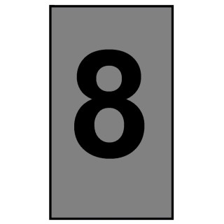 HellermannTyton Ovalgrip Slide-On Cable Marker, Pre-Printed "8", Yellow, Fits 1.8 mm to 6.3 mm Cable 901-10636 906-4729-GY